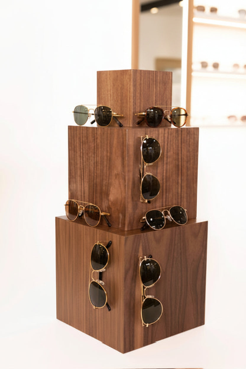 Real Wood Veneer Retail Display Cubes