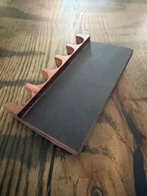 5 Place Pool Cue Claw w/ Walnut and Chalk Holder