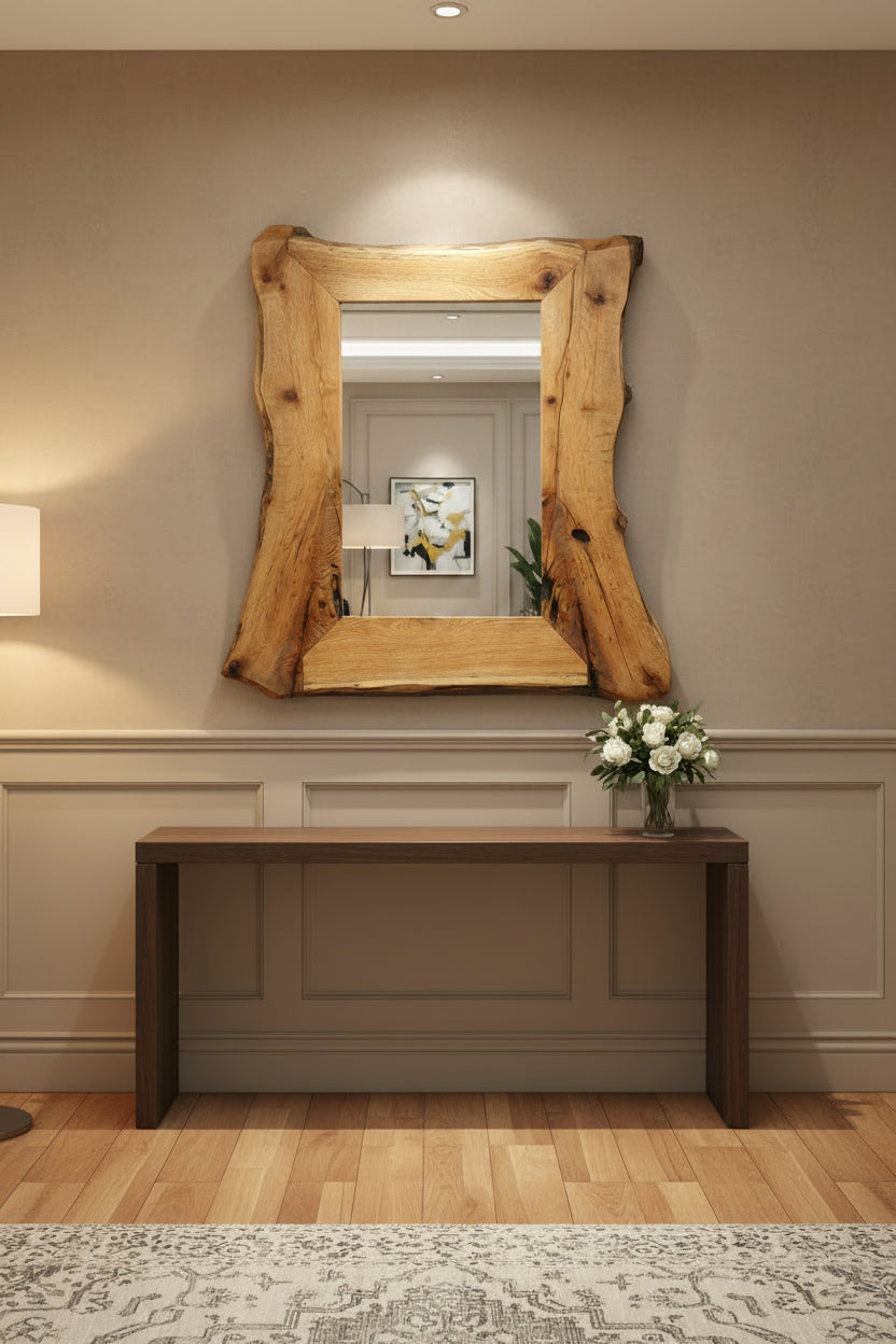 34"x34" American Made Red Oak Mirror Frame