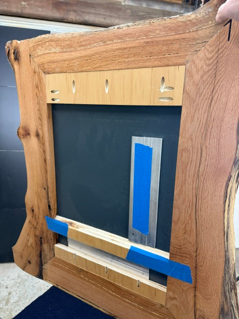 34"x34" American Made Red Oak Mirror Frame