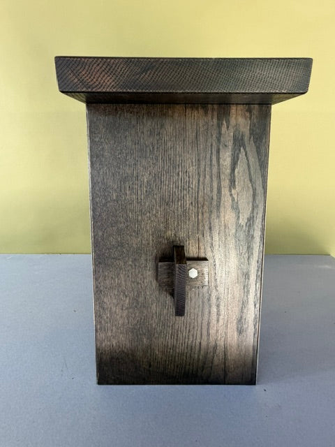 10"x17"x17" Dark Stained Oak Bench