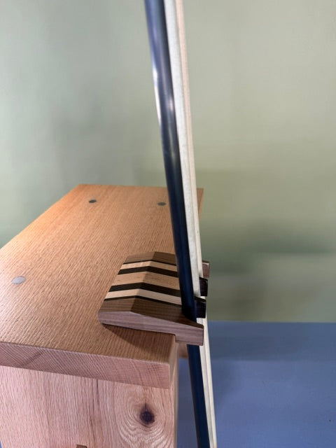 3 Place Hardwood Pool Cue Claw w/ Walnut, Wenge, Hickory and Maple With Bevel Top Design