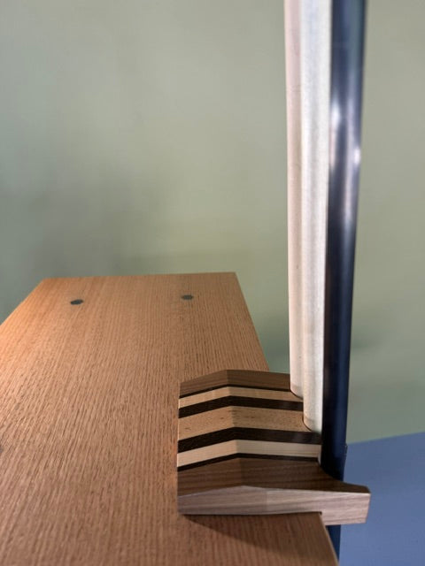 3 Place Hardwood Pool Cue Claw w/ Walnut, Wenge, Hickory and Maple With Bevel Top Design