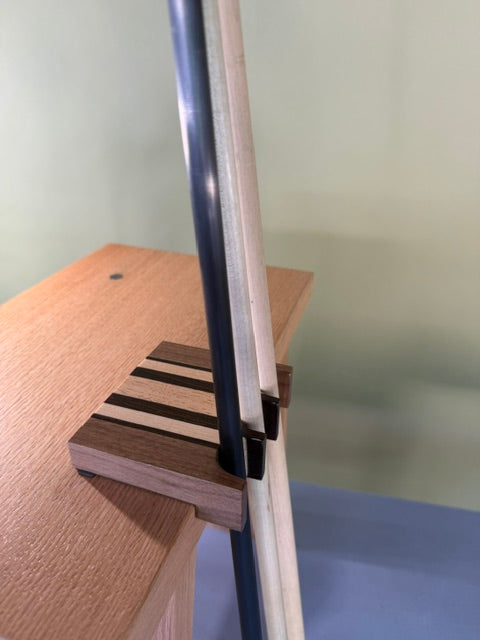Multiple different wood species including walnut, wenge, maple, and hickory. 